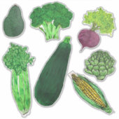 Gemüse-Gruppe #1 Aufkleber (Vorderseite)