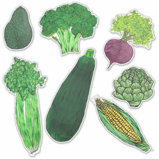 Gemüse-Gruppe #1 Aufkleber (Vorderseite)