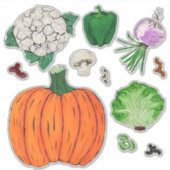 Gemüse-Gruppe #2 Aufkleber (Vorderseite)