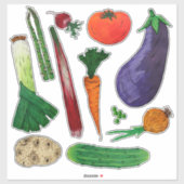 Gemüse-Gruppe #3 Aufkleber (Blatt)