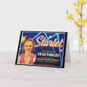 Gemüse - Grußkarte Karte (Gelbe Blume)