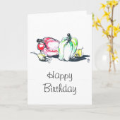Gemüse Happy Birthday Card Karte (Gelbe Blume)