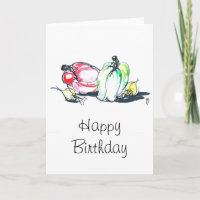 Gemüse Happy Birthday Card