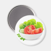 Gemüse in einer Schüssel Magnet (Vorderseite/Rückseite)