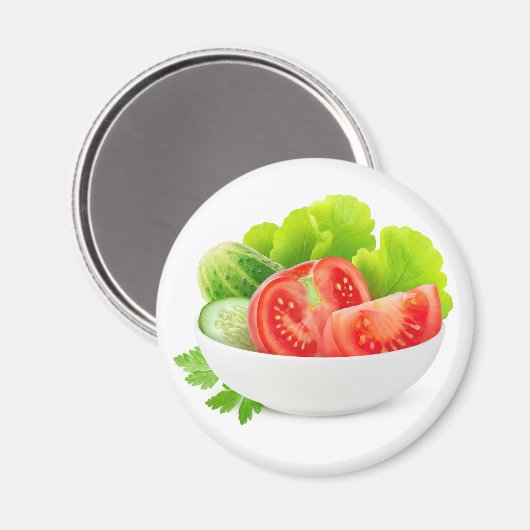 Gemüse in einer Schüssel Magnet (Vorderseite/Rückseite)