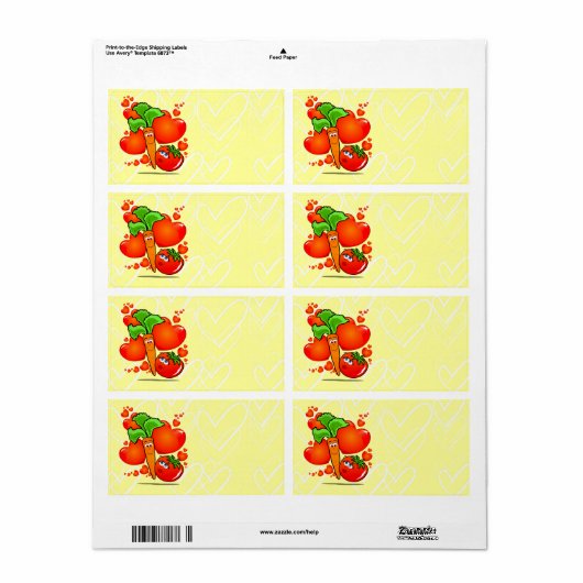 Gemüse in Liebe, Etikett (Vorne)