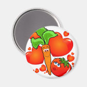 Gemüse in Liebe, Magnet (Vorderseite/Rückseite)