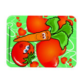 Gemüse in Liebe, Premium-Magnet Magnet (Horizontal)