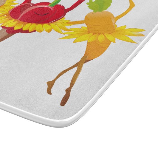 Gemüse in Wahnsinn Schneidebrett (Ecke)