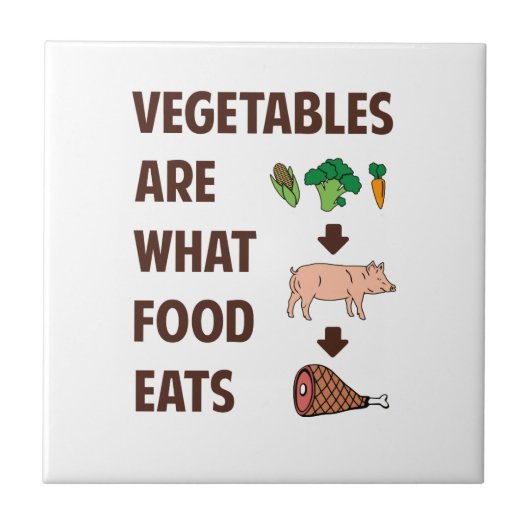 Gemüse ist, was Nahrung isst Fliese (Vorderseite)