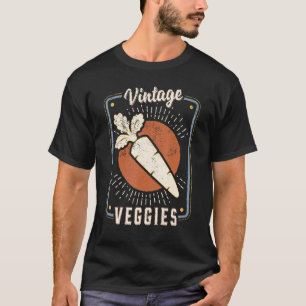 Gemüse Karotte Vegetarisch Vegan Vintage Retro Kla T-Shirt