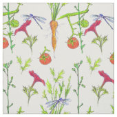 Gemüse Karotten Tomaten Garden Dragonfly Stoff (Muster)