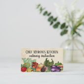 Gemüse Kochen Klasse Ernährung Koch Catering Visitenkarte (Stehend Vorderseite)