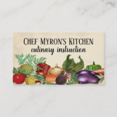 Gemüse Kochen Klasse Ernährung Koch Catering Visitenkarte (Vorderseite)