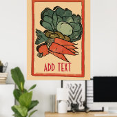 Gemüse, Kochen, Küchenkunst, personalisieren Poster (Heimbüro)