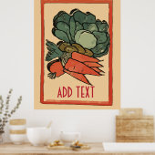 Gemüse, Kochen, Küchenkunst, personalisieren Poster (Küche)