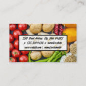 Gemüse | Kochkarte Visitenkarte (Rückseite)