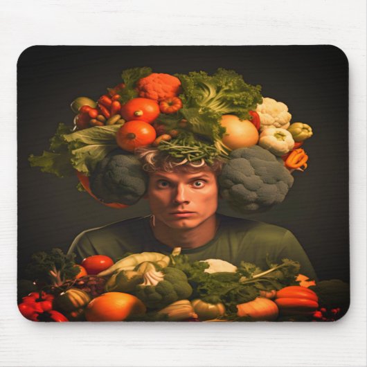 Gemüse Kopf Computer Laptop Mousepad (Vorne)