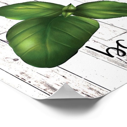 Gemüse & Kräuter Rustikale Küche Poster (Ecke)