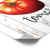 Gemüse & Kräuter Rustikale Küche Poster (Ecke)