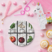 Gemüse & Kräuter Rustikale moderne Küche Food Art Pappteller (Party)