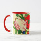 Gemüse-Kunst in hellen Farben  Tasse (Links)