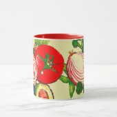 Gemüse-Kunst in hellen Farben  Tasse (Zentrum)