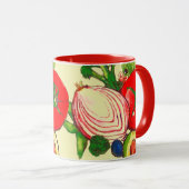 Gemüse-Kunst in hellen Farben  Tasse (VorderseiteRechts)