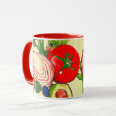 Gemüse-Kunst in hellen Farben  Tasse (Vorderseite Links)