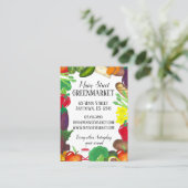 Gemüse Lebensmittelgeschäft Einkauf Greenmarket Ko Visitenkarte (Stehend Vorderseite)