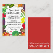 Gemüse Lebensmittelgeschäft Einkauf Greenmarket Ko Visitenkarte (Vorne/Hinten)