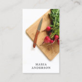 Gemüse Messer Schneidebrett Catering Koch Visitenkarte (Vorderseite)