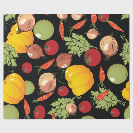 Gemüse-Muster Geschenkpapier (Flach)