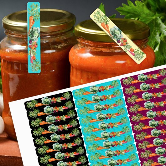 Gemüse - Nachweis von Lebensmittelbegrenzungen Etiketten