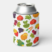 Gemüse Nahtloses Veganes Muster Dosenkühler (Kanne Rückseite)