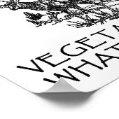 Gemüse nicht zu essen Funny Junting Poster (Ecke)