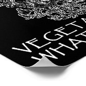 Gemüse nicht zu essen Funny Junting Poster blass (Ecke)