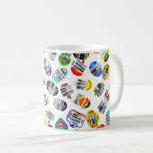 Gemüse Obst Strichcode Sticker Muster Kaffeetasse (VorderseiteRechts)