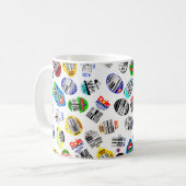 Gemüse Obst Strichcode Sticker Muster Kaffeetasse (Vorderseite Links)