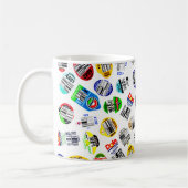 Gemüse Obst Strichcode Sticker Muster Kaffeetasse (Links)