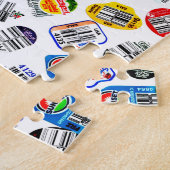 Gemüse Obst Strichcode Sticker Muster Puzzle (Seite)