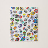 Gemüse Obst Strichcode Sticker Muster Puzzle (Vertikal)