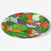 Gemüse Pappteller (Schrägansicht)