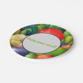 Gemüse Pappteller (Schrägansicht)