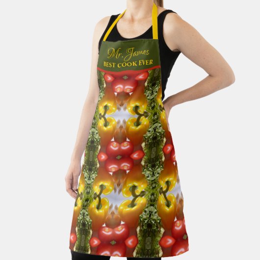 Gemüse Paprikaschoten Bester Koch je Name Funny hi Schürze (InSitu)