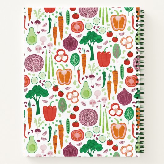 Gemüse Personalisiert Rezept Notizblock (Rückseite)