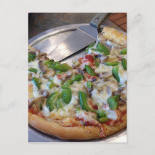 Gemüse-Pizza-Stücke Postkarte