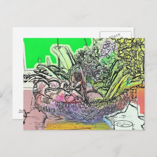 GEMÜSE POSTKARTE (Vorne/Hinten)