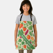 Gemüse Retro farbiges Personalisiertes Muster Schürze (Insitu)