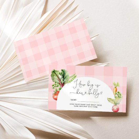 Gemüse Rosa Gingham wie große Mama's Bauch Begleitkarte